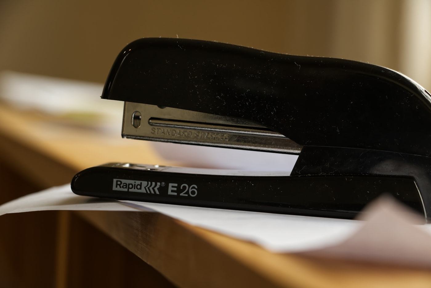 Application paperwork on desk